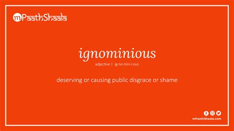 ignominy synonym|ignominious definition synonym.